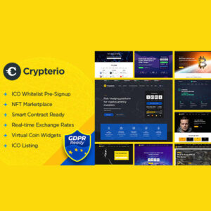Crypterio – NFT and Crypto Landing Page WordPress Theme